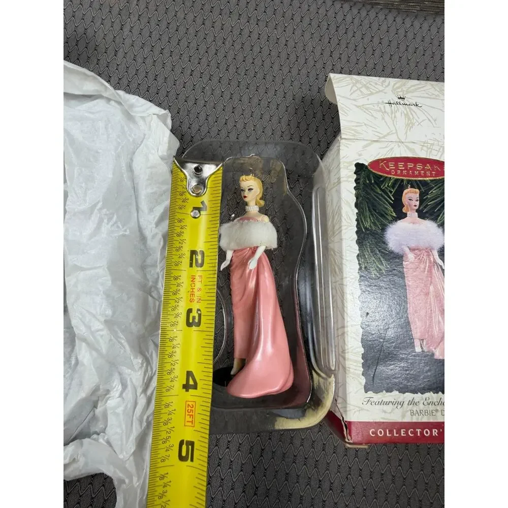 Vintage Hallmark 1996 Enchanted Evening Barbie Doll (Pink Gown) Ornament NEW